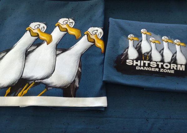 Seagull Ole Panel Thorsten Berger French Terry blau